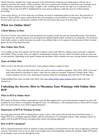 Opening the  Tips: How to  Optimize Your  Jackpots with  On-line  Slot Machine R