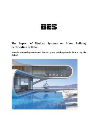 The Impact of Minimal Systems on Green Building Certification in Dubai