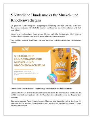 5 Natürliche Hundesnacks für Muskel- und Knochenwachstum_