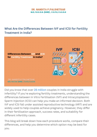What Are the Differences Between IVF and ICSI for Fertility Treatment in India (2)