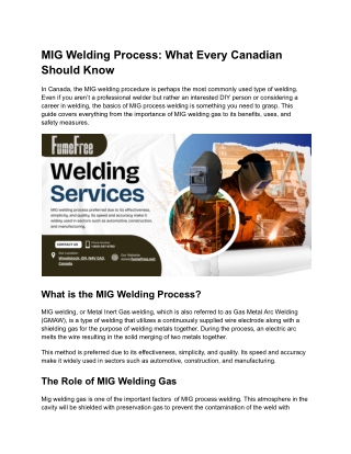 MIG Welding Process_ What Every Canadian Should Know