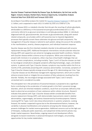 Gaucher Disease Treatment Market Size, Trends & Growth Forecast