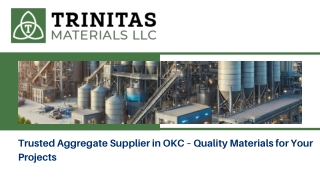 Trusted Aggregate Supplier in OKC – Quality Materials for Your Projects