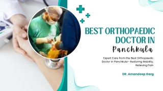 Best Orthopaedic Doctor in Panchkula