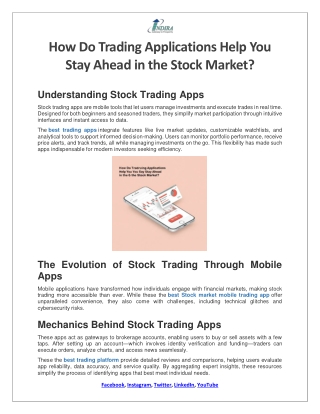 How do trading apps help you stay ahead in the stock market