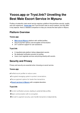 Yoooo or Tryst Comparison