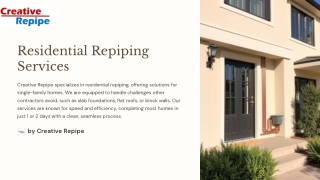 Residential Repiping Services