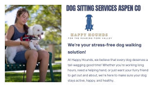 Dog Sitting Services Aspen CO
