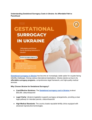 Gestational Surrogacy Costs in Ukraine (2025) | Ukraine Surrogacy Agency