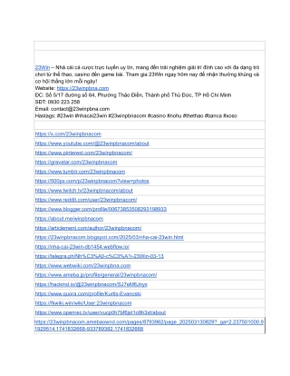 Nhà cái trực tuyến 23Win - Cơ hội đổi đời tại 23win.com