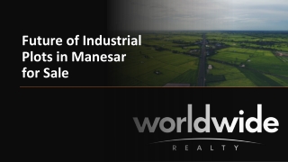 Future of Industrial Plots in Manesar for Sale