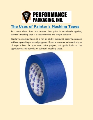 The Uses of Painter’s Masking Tapes