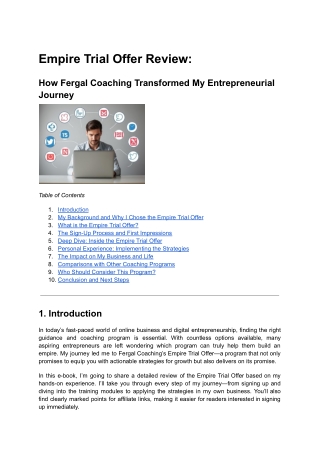 Empire Trial Offer Review-