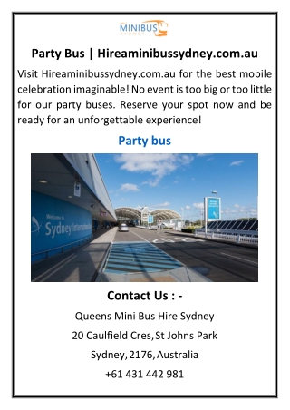 Party Bus  Hireaminibussydney.com