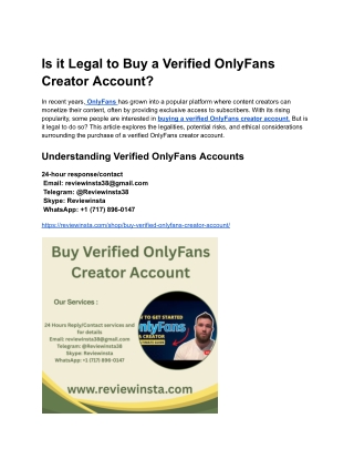 Is it Legal to Buy a Verified OnlyFans Creator Account_