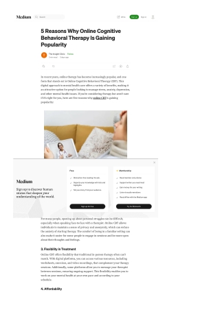 5 Reasons Why Online Cognitive Behavioral Therapy Is Gaining Popularity