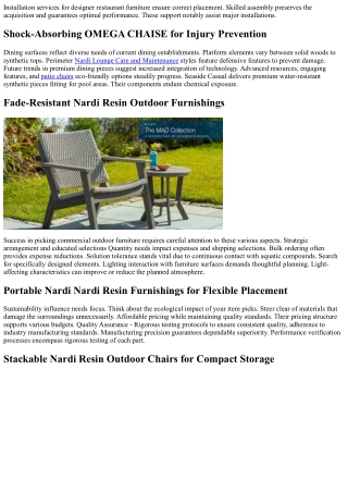 Resilient Resin Lounge Furniture for Relaxation