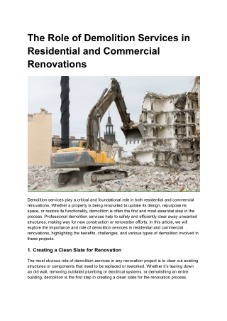 The Role of Demolition Services in Residential and Commercial Renovations (2)