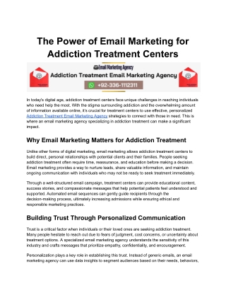 The Power of Email Marketing for Addiction Treatment Centers (1)