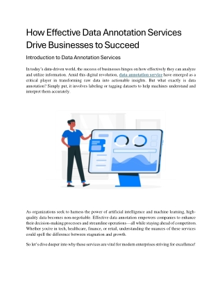 How Effective Data Annotation Services Drive Businesses to Succeed