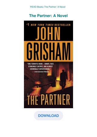 READ Books The Partner A Novel