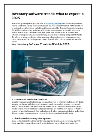 Inventory software trends what to expect in 2025