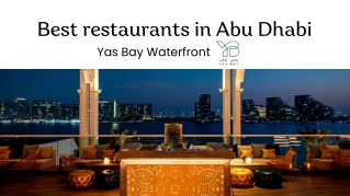 Best restaurants in Abu Dhabi