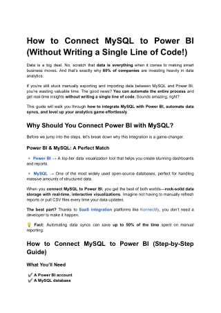 How to Connect MySQL to Power BI (Without Writing a Single Line of Code!)