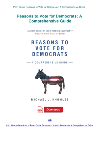 PDF Books Reasons to Vote for Democrats A Comprehensive Guide