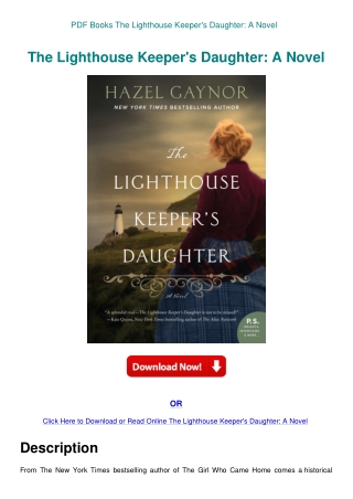PDF Books The Lighthouse Keeper's Daughter A Novel