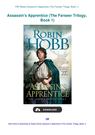 PDF Books Assassin's Apprentice (The Farseer Trilogy  Book 1)