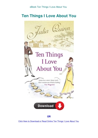 eBook Ten Things I Love About You