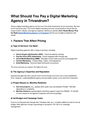 Digital Marketing Agency in Trivandrum