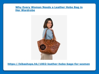 Why a Leather Hobo Bag Is a Must-Have for Every Woman