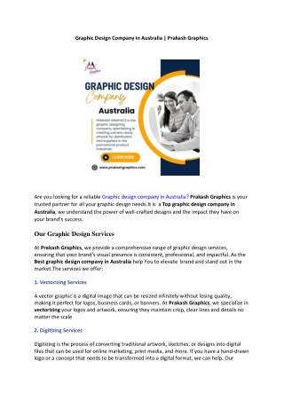 Graphic Design Company in Australia