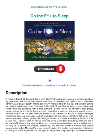 READ Books Go the Fk to Sleep