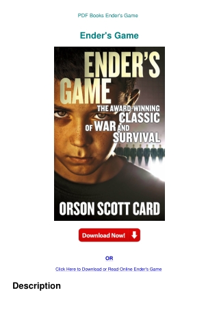 PDF Books Ender's Game