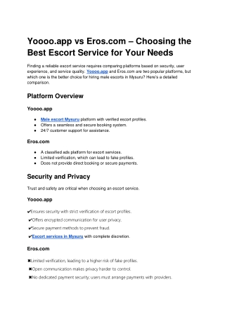Yoooo.app vs Eros.com Comparison