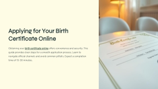 Applying for Your Birth Certificate Online