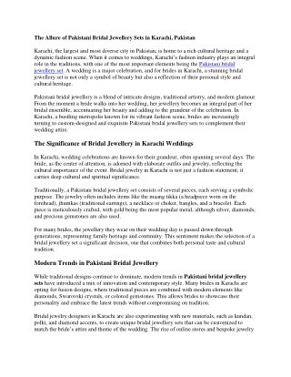 pakistani bridal jewellery set