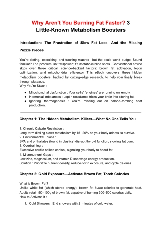 Why Aren’t You Burning Fat Faster? 3 Little-Known Metabolism Boosters