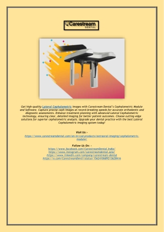 Best Lateral Cephalometric Imaging with Carestream Dental’s Cephalometric Module