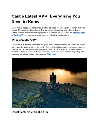Castle Latest APK_ Everything You Need to Know (1)