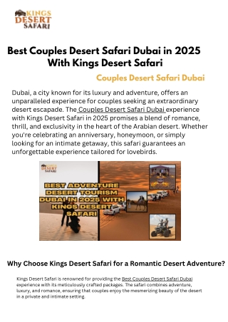 Best Couples Desert Safari Dubai in 2025