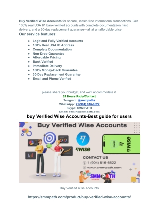 How do I buy Verified Wise accounts for personal use_