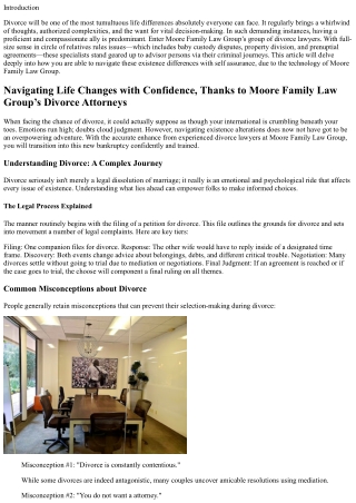 Navigating Life Changes with Confidence, Thanks to Moore Family Law Group’s Divo