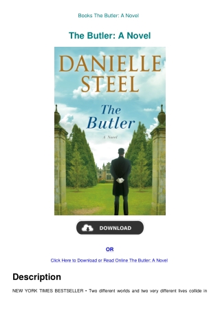 Books The Butler A Novel