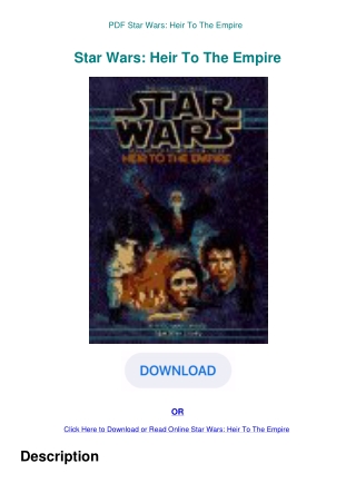 PDF Star Wars Heir To The Empire
