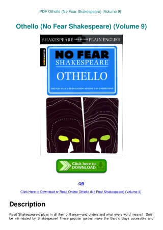 PDF Othello (No Fear Shakespeare) (Volume 9)