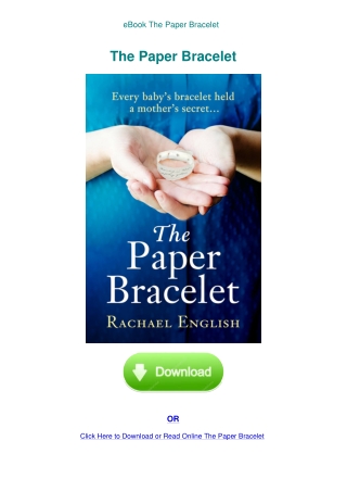 eBook The Paper Bracelet